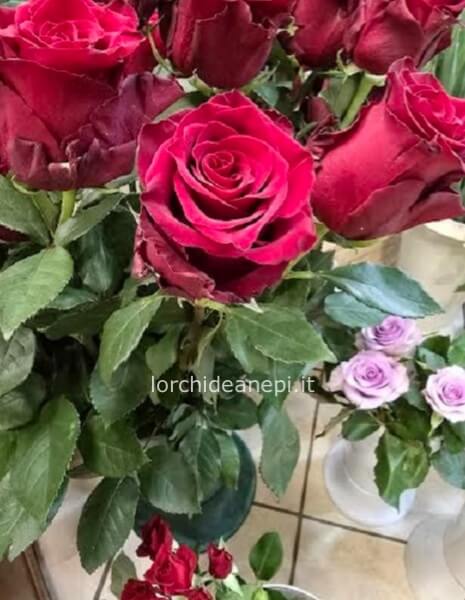 3 rose rosse  gambo lungo 70/80